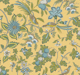 Parterre Light Yellow Jacobean Wallpaper - Jacobean Wallpaper