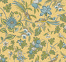 Parterre Light Yellow Jacobean Wallpaper - Jacobean Wallpaper