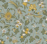 Parterre Light Blue Jacobean Wallpaper - Jacobean Wallpaper