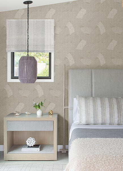 Tania Light Brown Woven Abstract Wallpaper by Artistic Abstracts