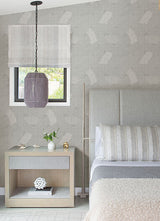 Tania Light Brown Woven Abstract Wallpaper by Artistic Abstracts