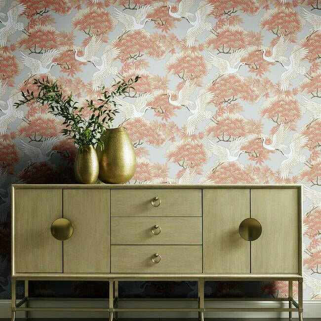 Sprig & Heron Wallpaper by Open Sheet