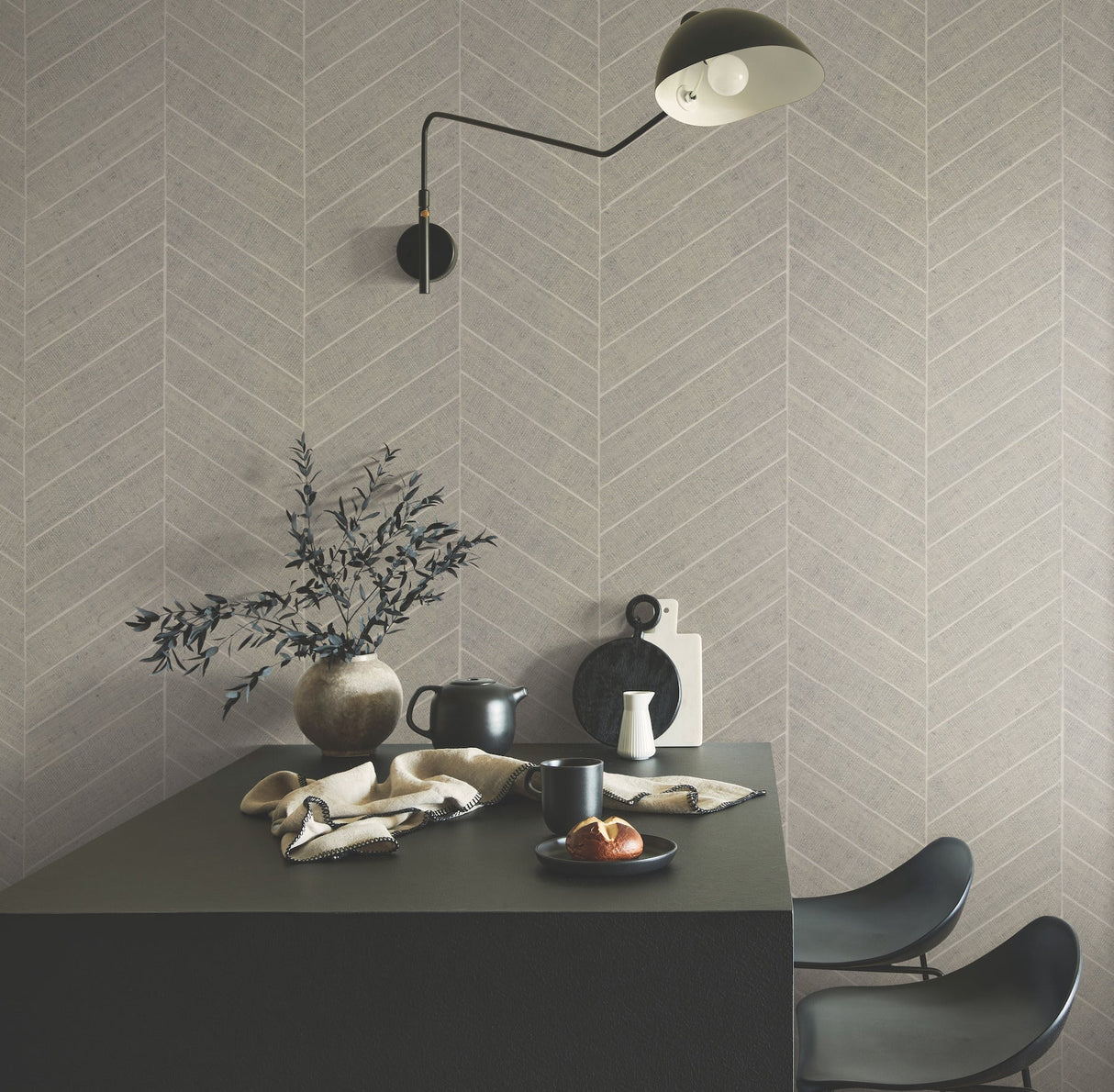 Atelier Herringbone Wallpaper by Ronald Redding Wallpaper