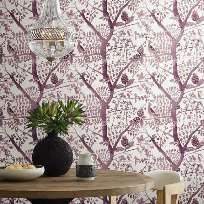 Peacock Block Print Wallpaper by Antonina Vella Wallpaper