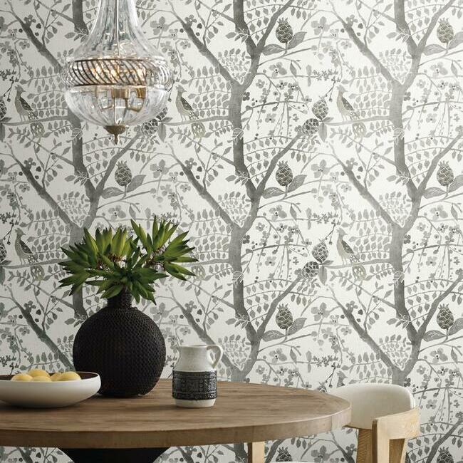 Peacock Block Print Wallpaper by Antonina Vella Wallpaper