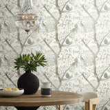 Peacock Block Print Wallpaper by Antonina Vella Wallpaper