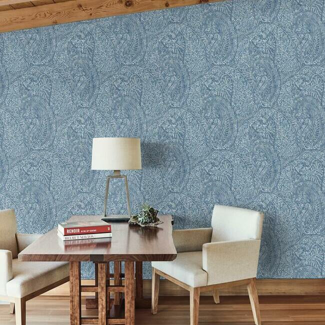 Kashmir Dreams Paisley Wallpaper by Antonina Vella Wallpaper