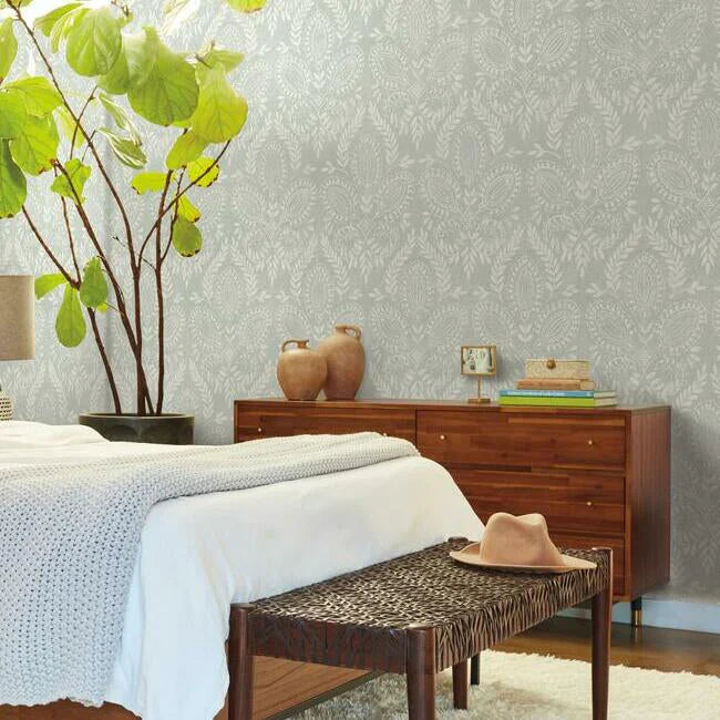 Laurel Damask Wallpaper by Antonina Vella Wallpaper