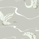 Soaring Cranes Wallpaper by Black & White Resource Library