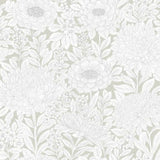 Wood Block Blooms Wallpaper by Black & White Resource Library