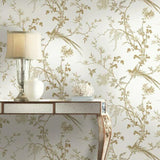 Bird And Blossom Chinoserie Wallpaper by Ronald Redding Wallpaper