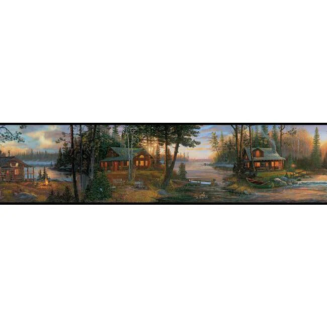 Cabin Fever Wallpaper Border by Open Sheet
