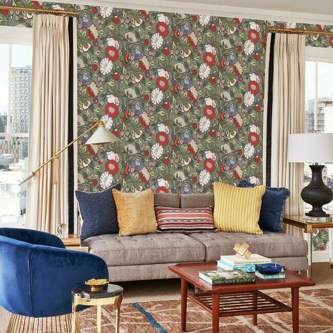 Vincent Poppies Wallpaper by Open Sheet