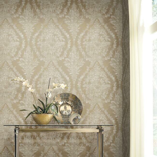 Charleston Damask Wallpaper by Ronald Redding Wallpaper