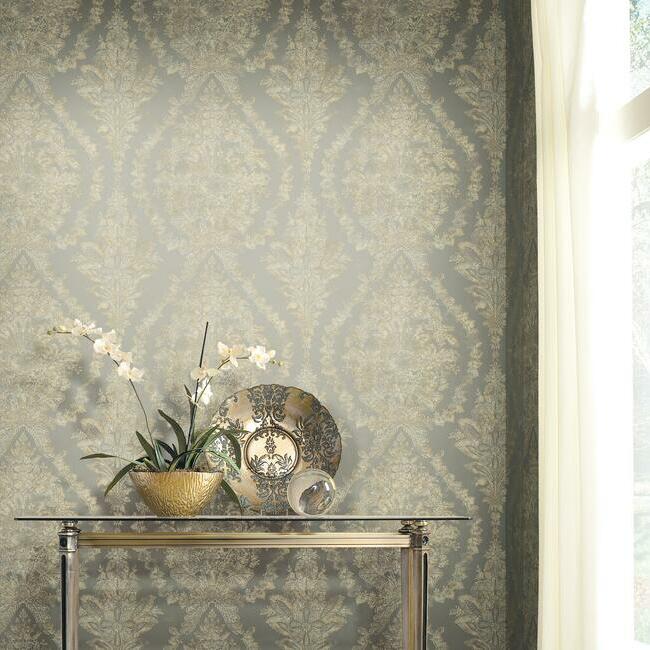 Charleston Damask Wallpaper by Ronald Redding Wallpaper