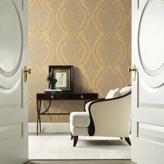 Charleston Damask Wallpaper by Ronald Redding Wallpaper