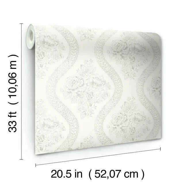Coverlet Floral Wallpaper by Magnolia Home Vol. 1