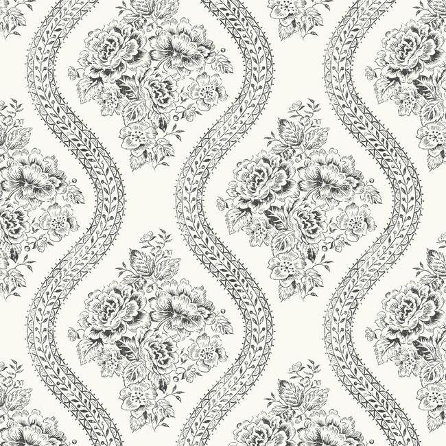 Coverlet Floral Wallpaper by Magnolia Home Vol. 1