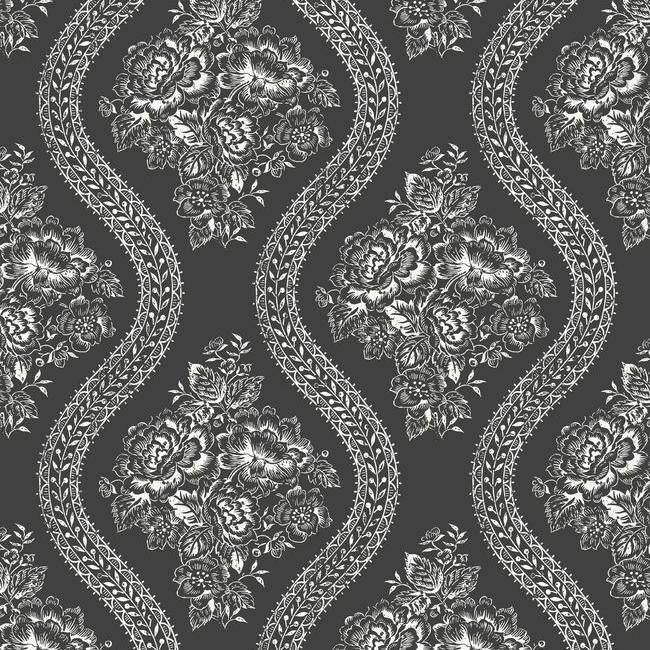 Coverlet Floral Wallpaper by Magnolia Home Vol. 1