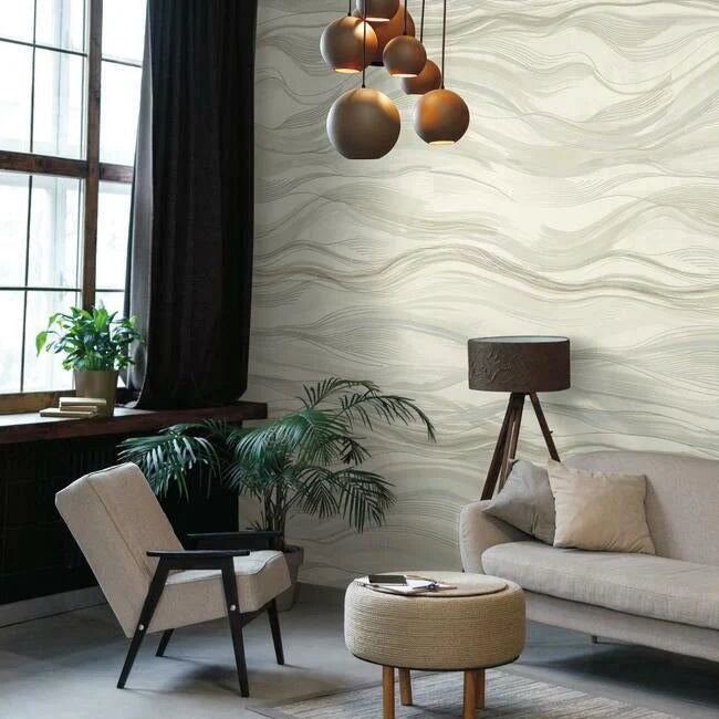 Currents Mural Wall Mural Wallpaper by Antonina Vella Wallpaper