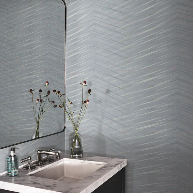 Glistening Chevron Non-Woven Wallpaper by Candice Olson Wallcoverings