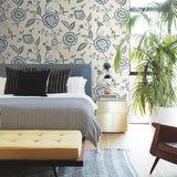 Dahlia Blooms Wallpaper by Greenhouse Wallpaper