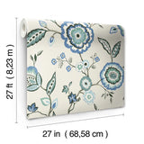 Dahlia Blooms Wallpaper by Greenhouse Wallpaper