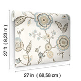 Dahlia Blooms Wallpaper by Greenhouse Wallpaper