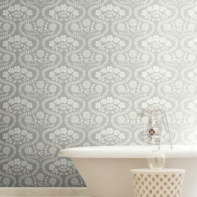 Folksy Floral Wallpaper by Simply Farmhouse