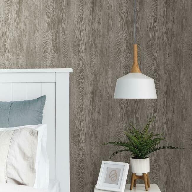Quarter Sawn Wood Wallpaper by Simply Farmhouse