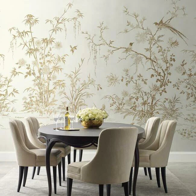 Flowering Vine Chinoiserie Mural Wallpaper by Ronald Redding Wallpaper