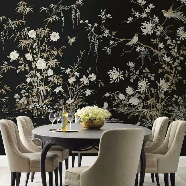 Flowering Vine Chinoiserie Mural Wallpaper by Ronald Redding Wallpaper