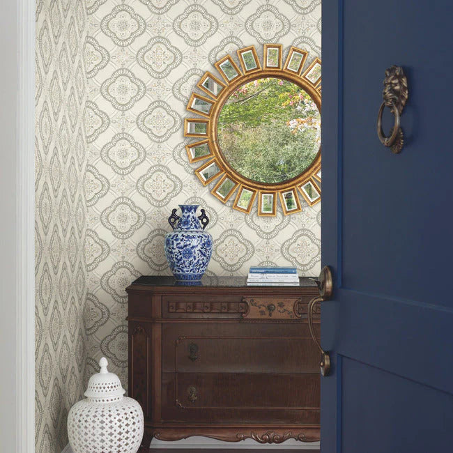 Garden Trellis Wallpaper by Greenhouse Wallpaper