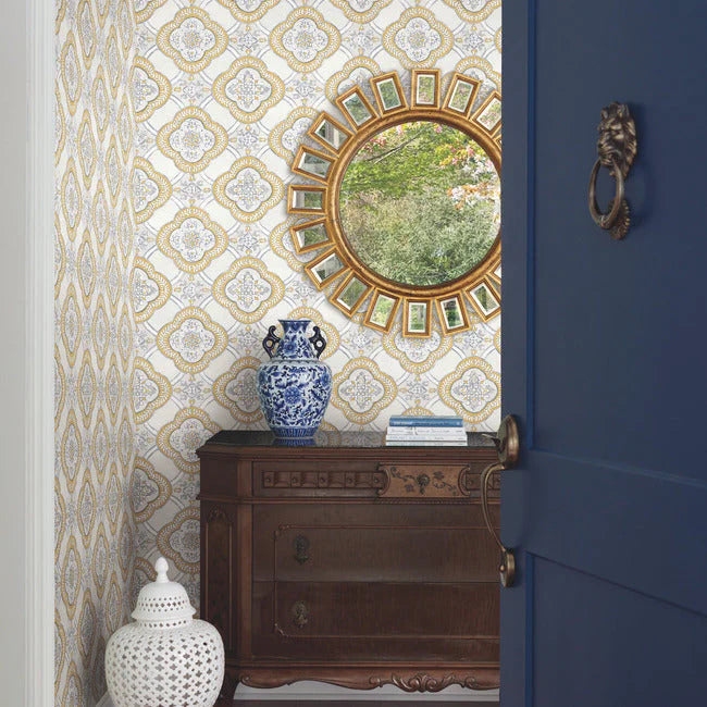 Garden Trellis Wallpaper by Greenhouse Wallpaper