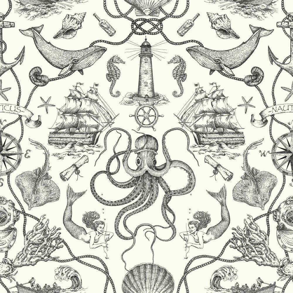 Deep Sea Toile Wallpaper by Open Sheet