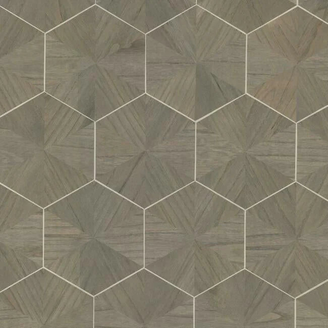 Hexagram Wood Veneer Wallpaper by Ronald Redding Wallpaper