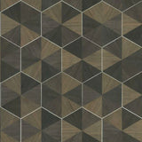 Hexagram Wood Veneer Wallpaper by Ronald Redding Wallpaper