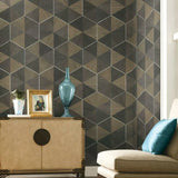 Hexagram Wood Veneer Wallpaper by Ronald Redding Wallpaper