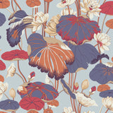 Lotus Pond Wallpaper by Greenhouse Wallpaper