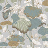 Lotus Pond Wallpaper by Greenhouse Wallpaper
