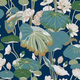 Lotus Pond Wallpaper by Greenhouse Wallpaper