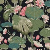 Lotus Pond Wallpaper by Greenhouse Wallpaper