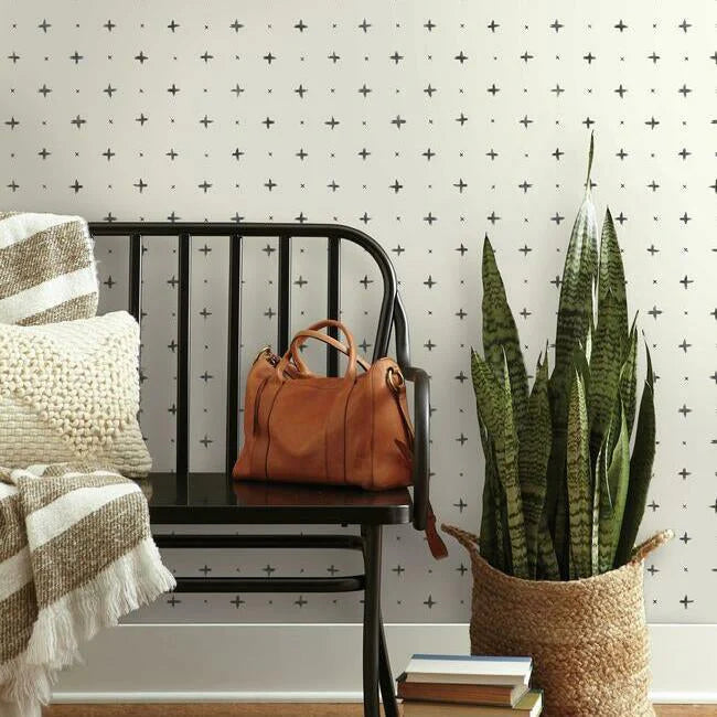 Cross Stitch Wallpaper by Magnolia Home Artful Prints + Patterns
