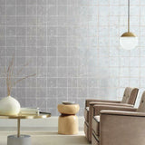 Metal Leaf Squares Wallpaper by Ronald Redding Wallpaper