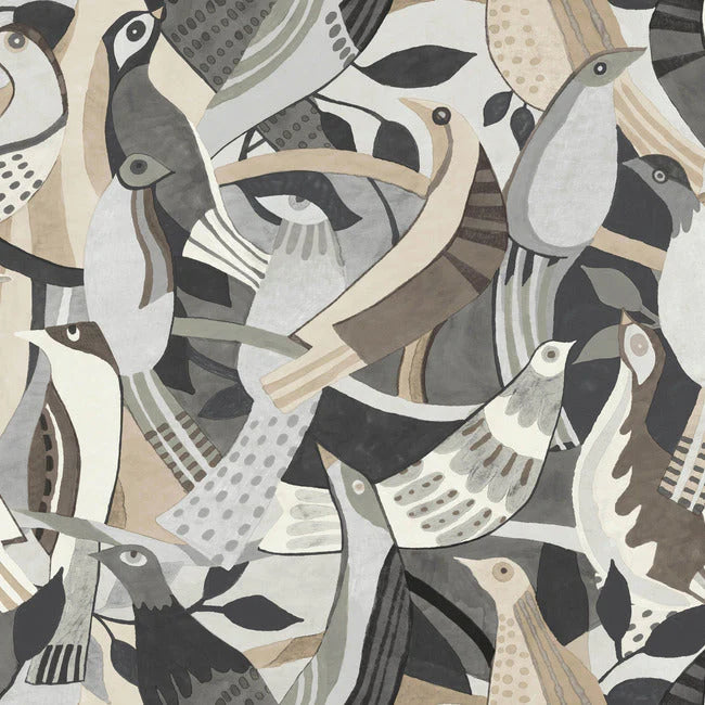 Fauvist Flock Wallpaper by Artistic Abstracts