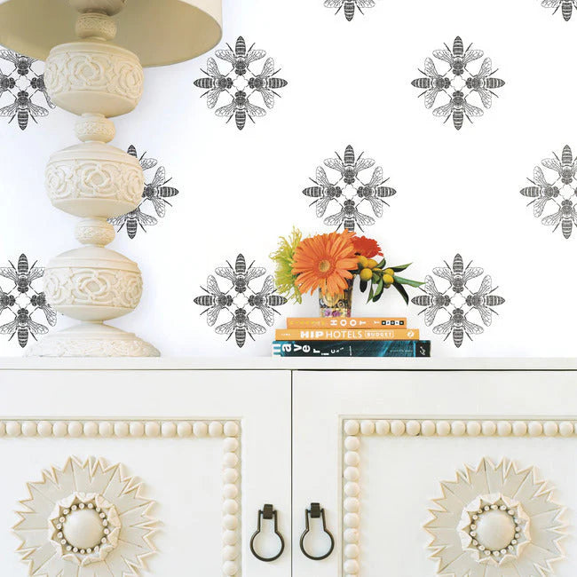 Honey Bee Wallpaper by Black & White Resource Library
