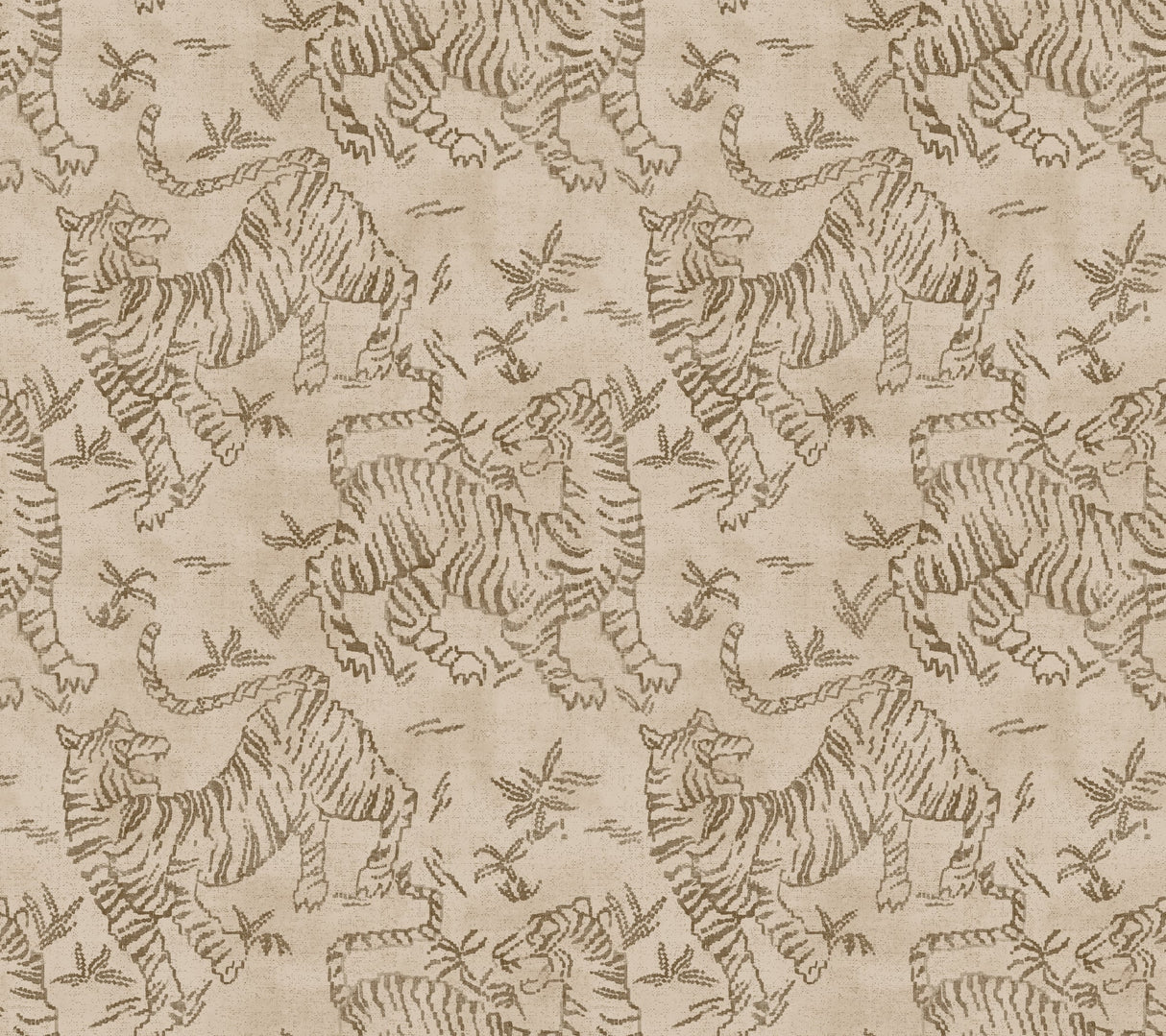 Orly Tigers Wallpaper by Lemieux Et Cie Wallpaper