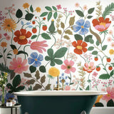 Strawberry Fields Premium Peel and Stick Wall Mural by Rifle Paper Co. Third Edition