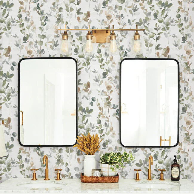 Joyful Eucalyptus Premium Peel + Stick Wallpaper by Candice Olson Wallcoverings