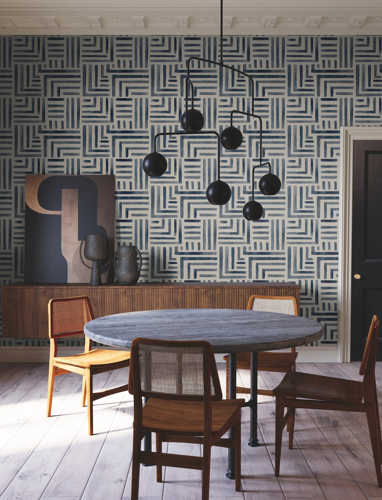 Painterly Labyrinth Wallpaper by Lemieux Et Cie Wallpaper